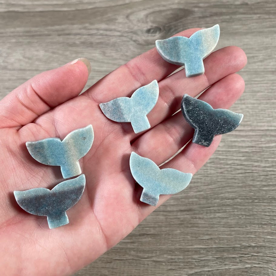 Gemstone Whale Tail or Mermaid Tail Figurine for Gift Shops