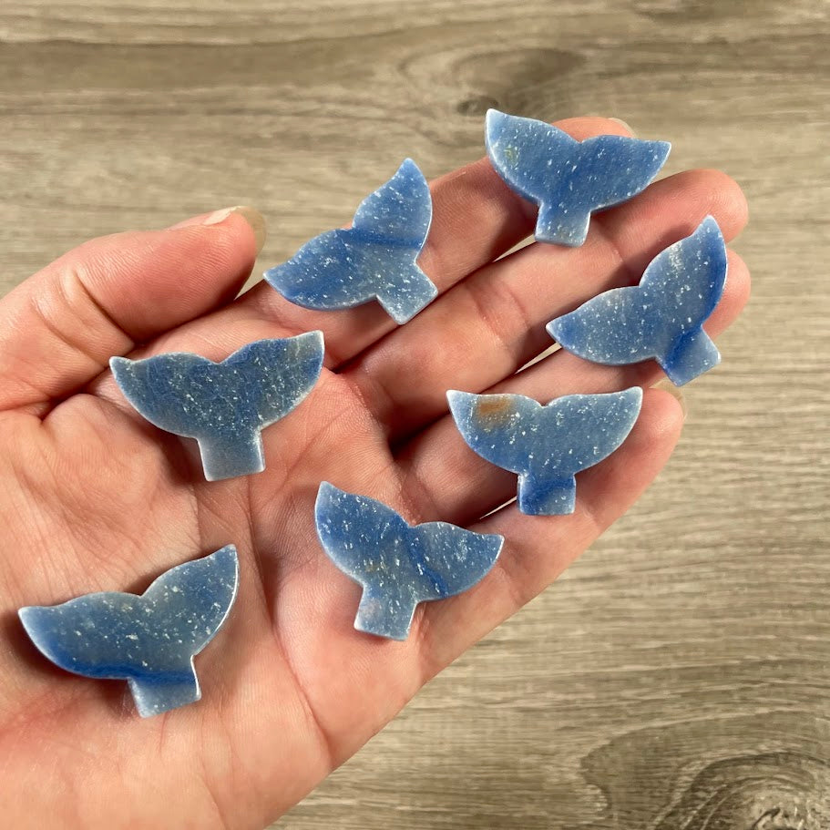 Blue quartz ocean themed crystal figurines for gift shops wholesale