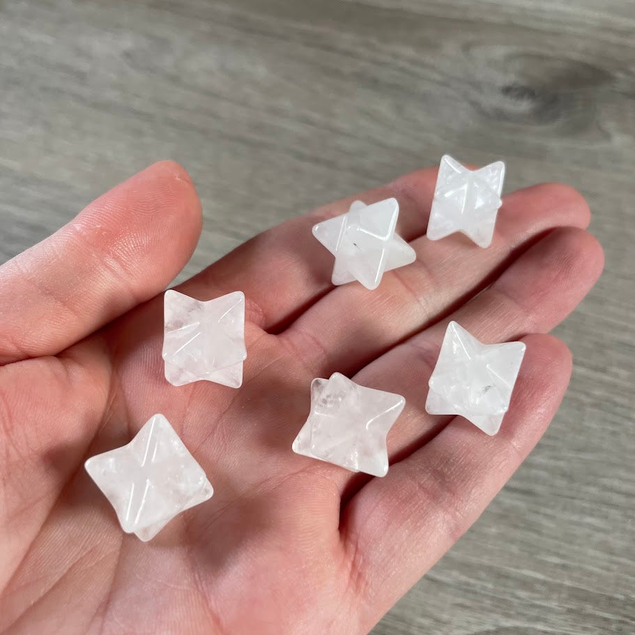 clear quartz small merkabas for bulk wholesale