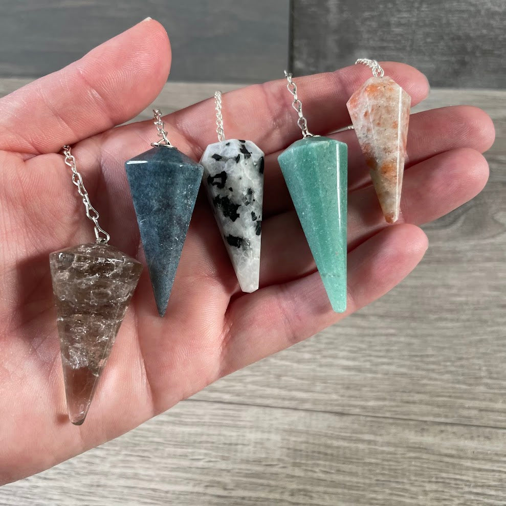 assorted gemstone pendulums wholesale