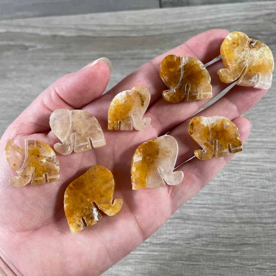 bulk elephant figurine crystal gift shop décor golden healer