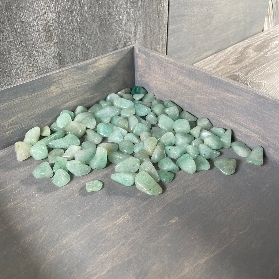 Bulk Green Aventurine crystal stones for metaphysical shops.