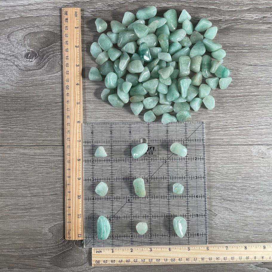 Green Aventurine tumbled stones in bulk, polished and ready for resale