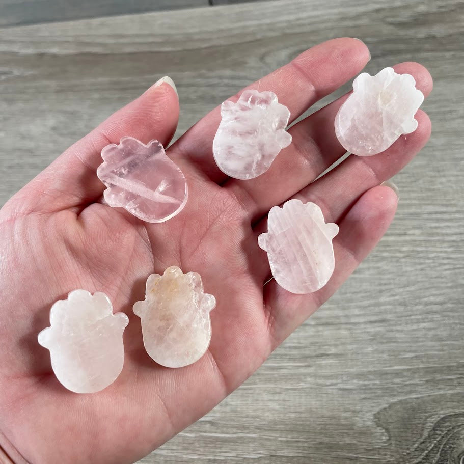 Hamsa Hand figurine spiritual protection wholesale gift shop rose quartz