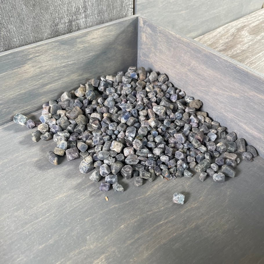 Untreated raw sapphire gems for crafting and crystal shops
