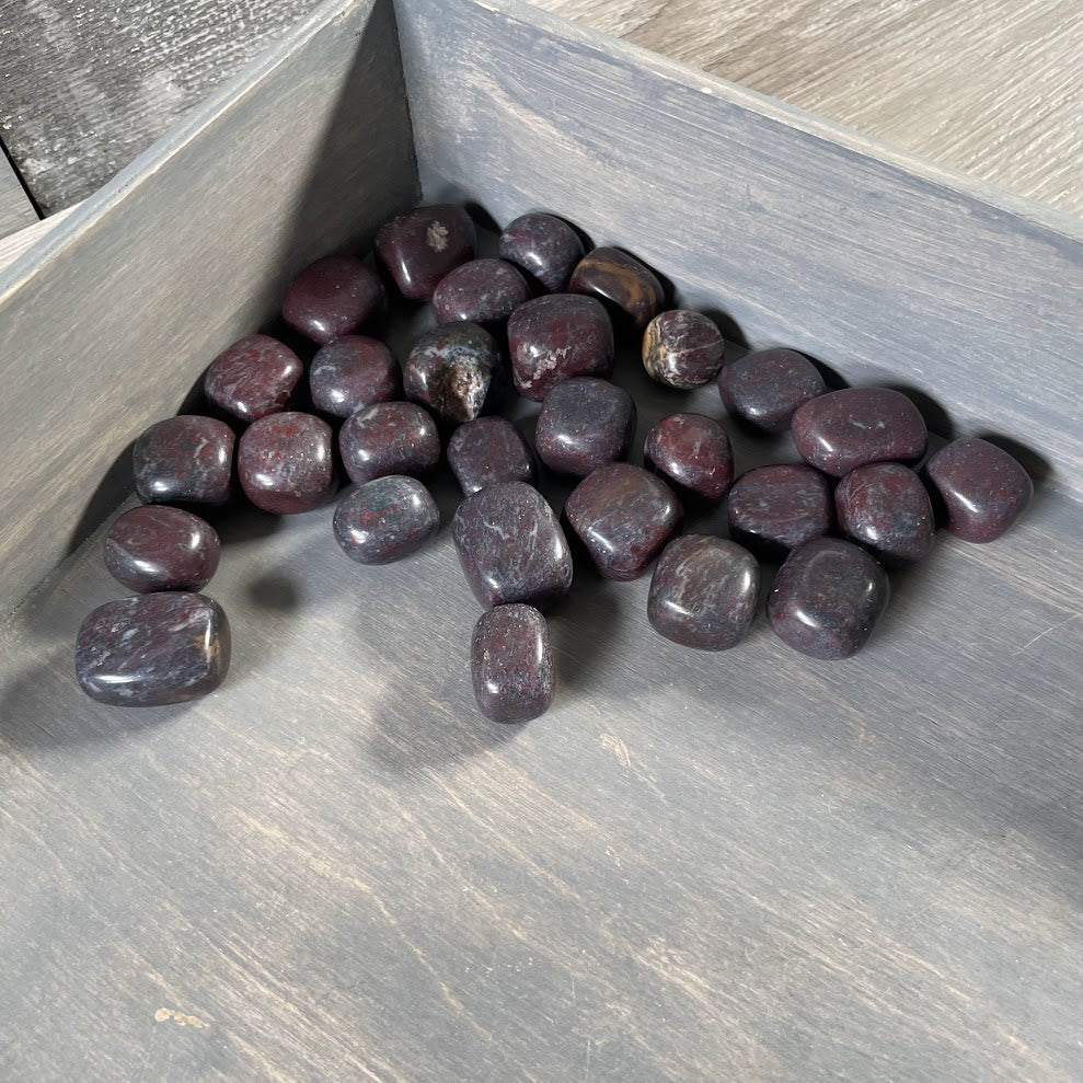 Tumbled Hematite with Red Jasper – Grounding Protection Bulk Wholesale Crystals