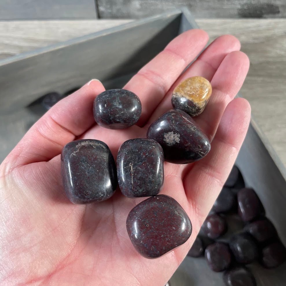 bulk tumbled hematite jasper stones