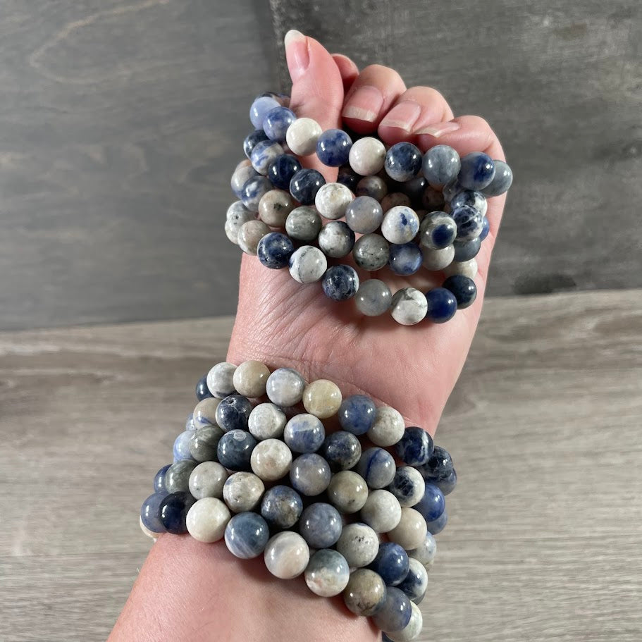 Sodalite gemstone beaded bracelet bulk wholesale gift shop jewelry