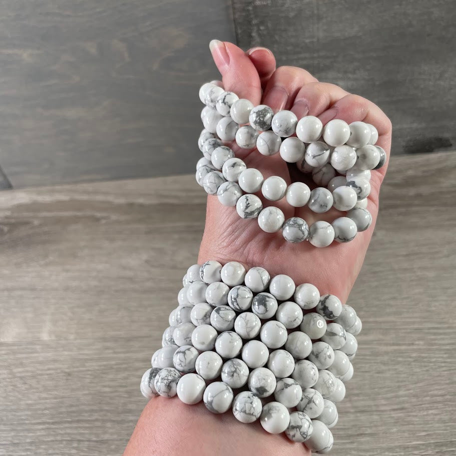 Howlite crystal healing 10mm gemstone bracelet wholesale lot