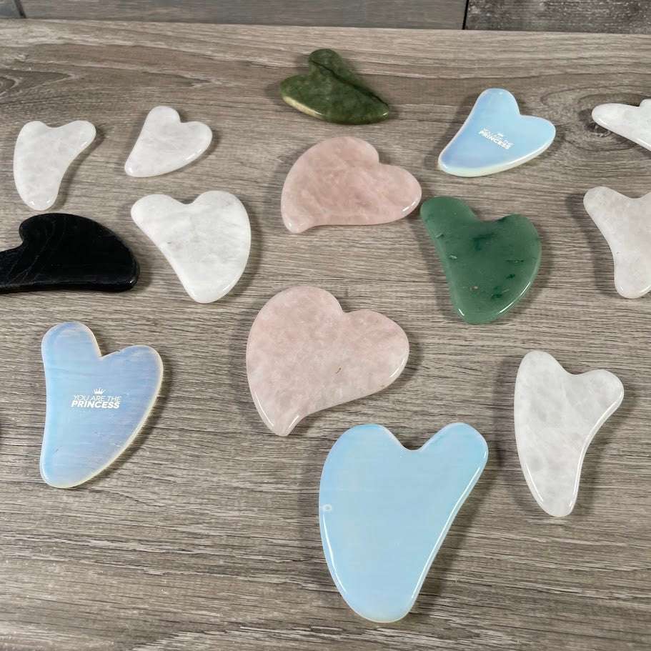 Wholesale Crystal Facial Massage Tool Natural Polished Gua Sha