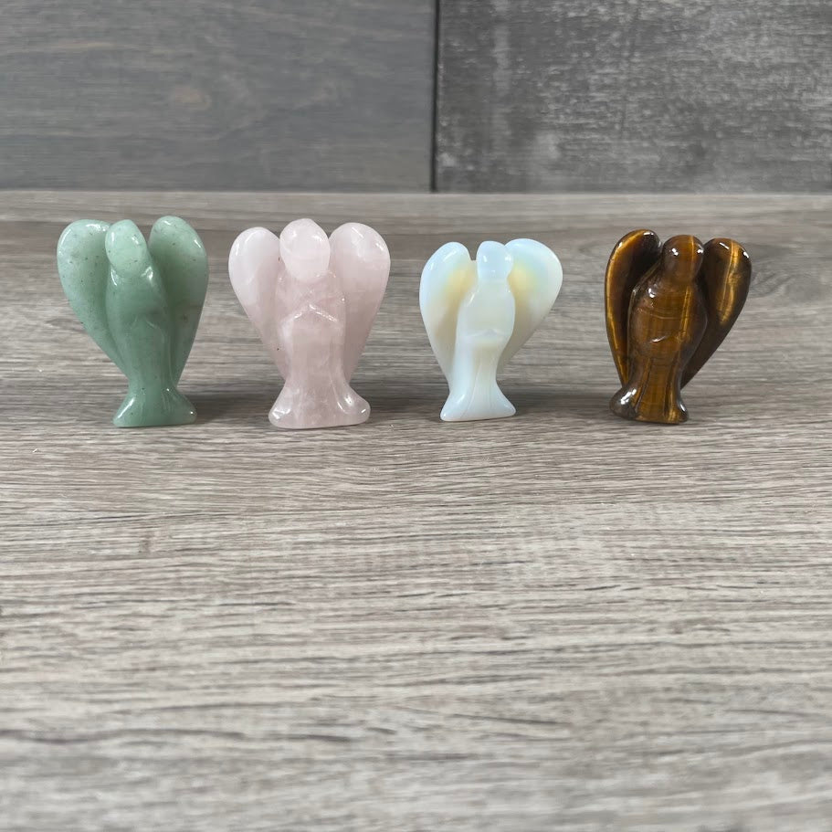 Carved gemstone angel figurine wholesale bulk crystals