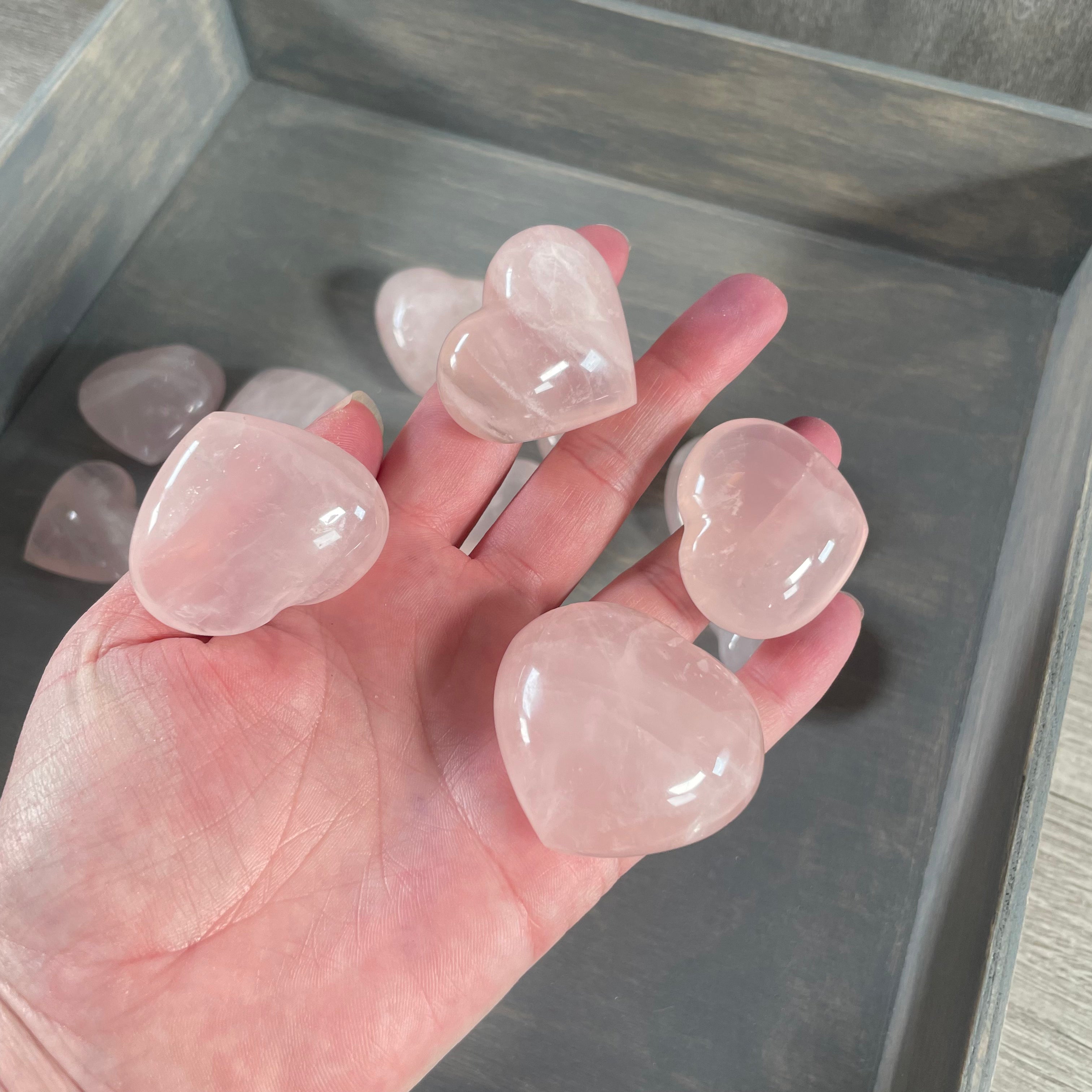Rose Quartz Heart Energy Stone in Bulk
