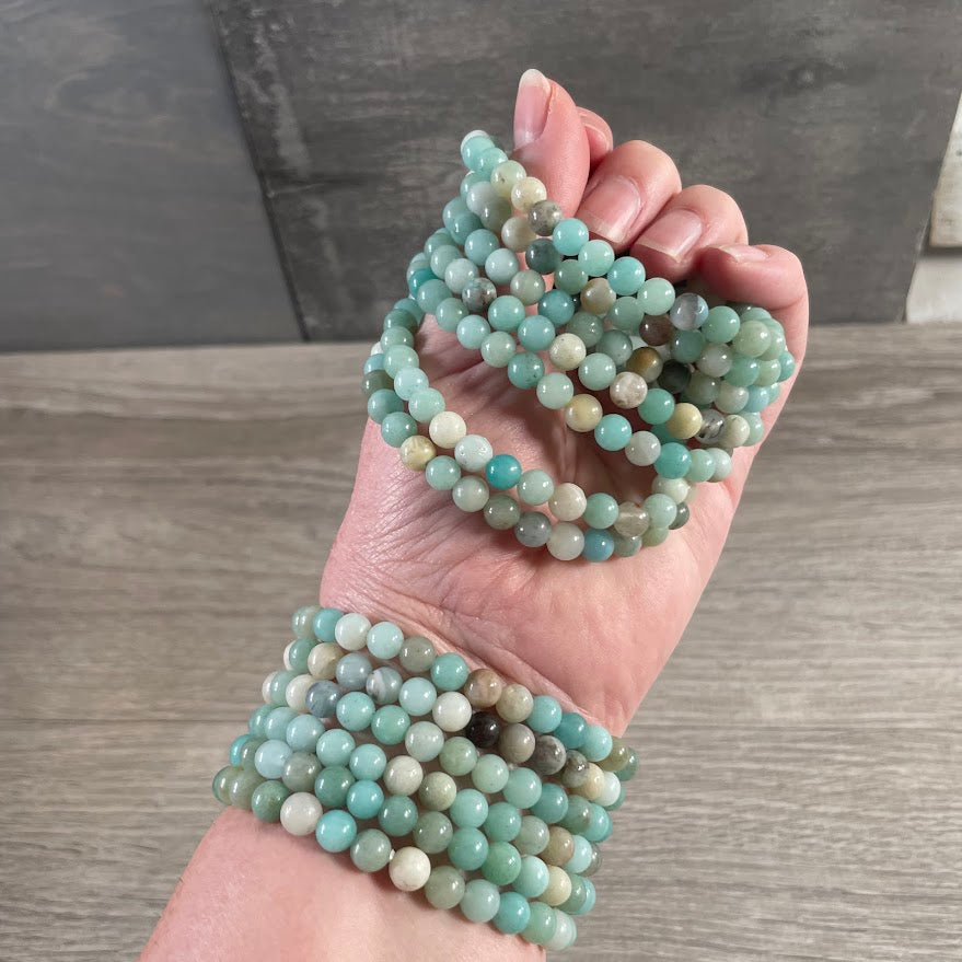 Gemstone Beaded Stretch Bracelets 6mm – Bulk Jewelry