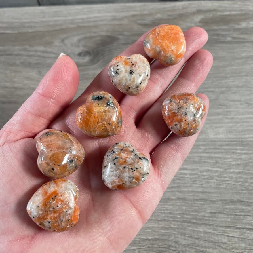 1-Inch Puffy Gemstone Pocket Heart – Bulk Wholesale Crystals