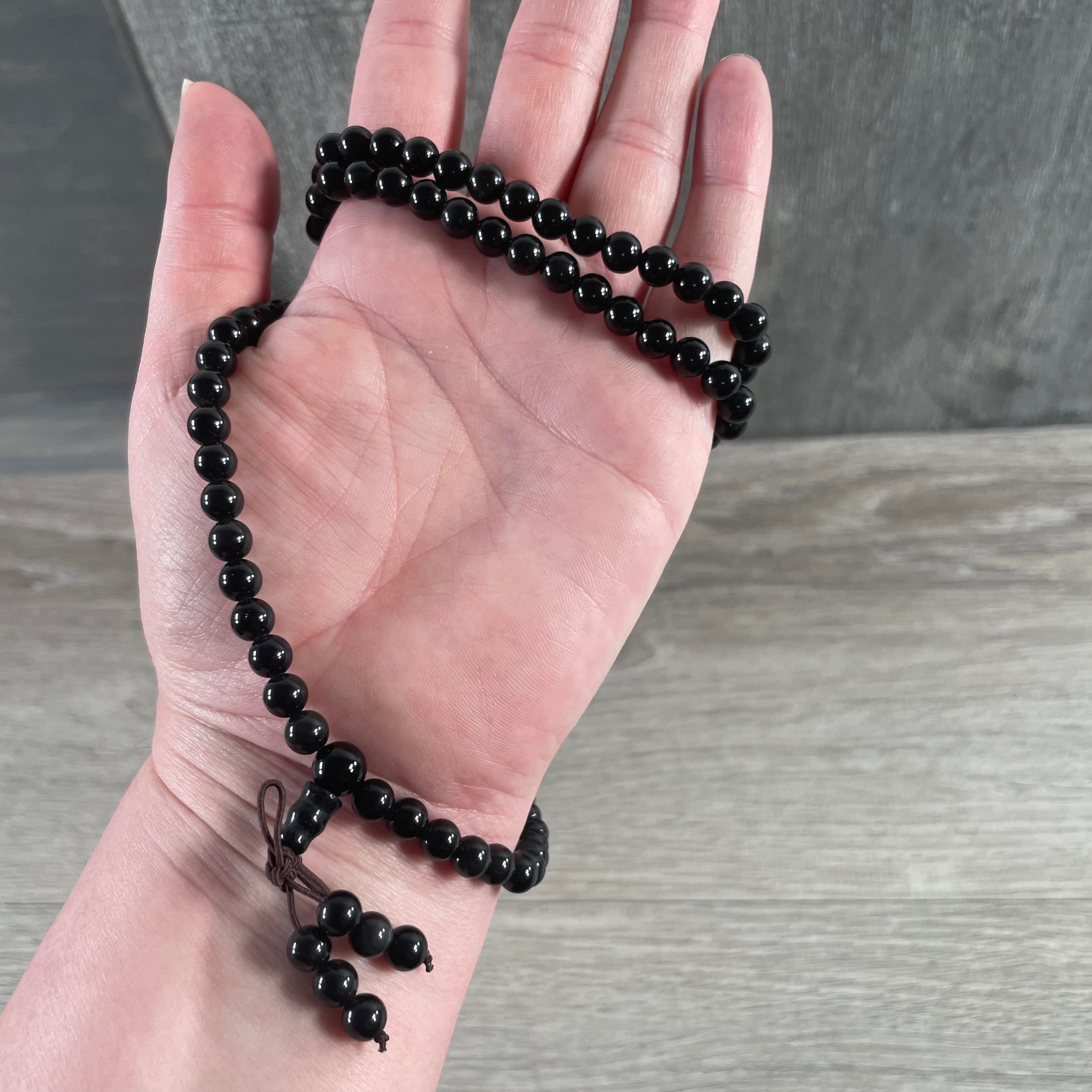 Reiki Energy Healing Necklace with Obsidian & Carnelian