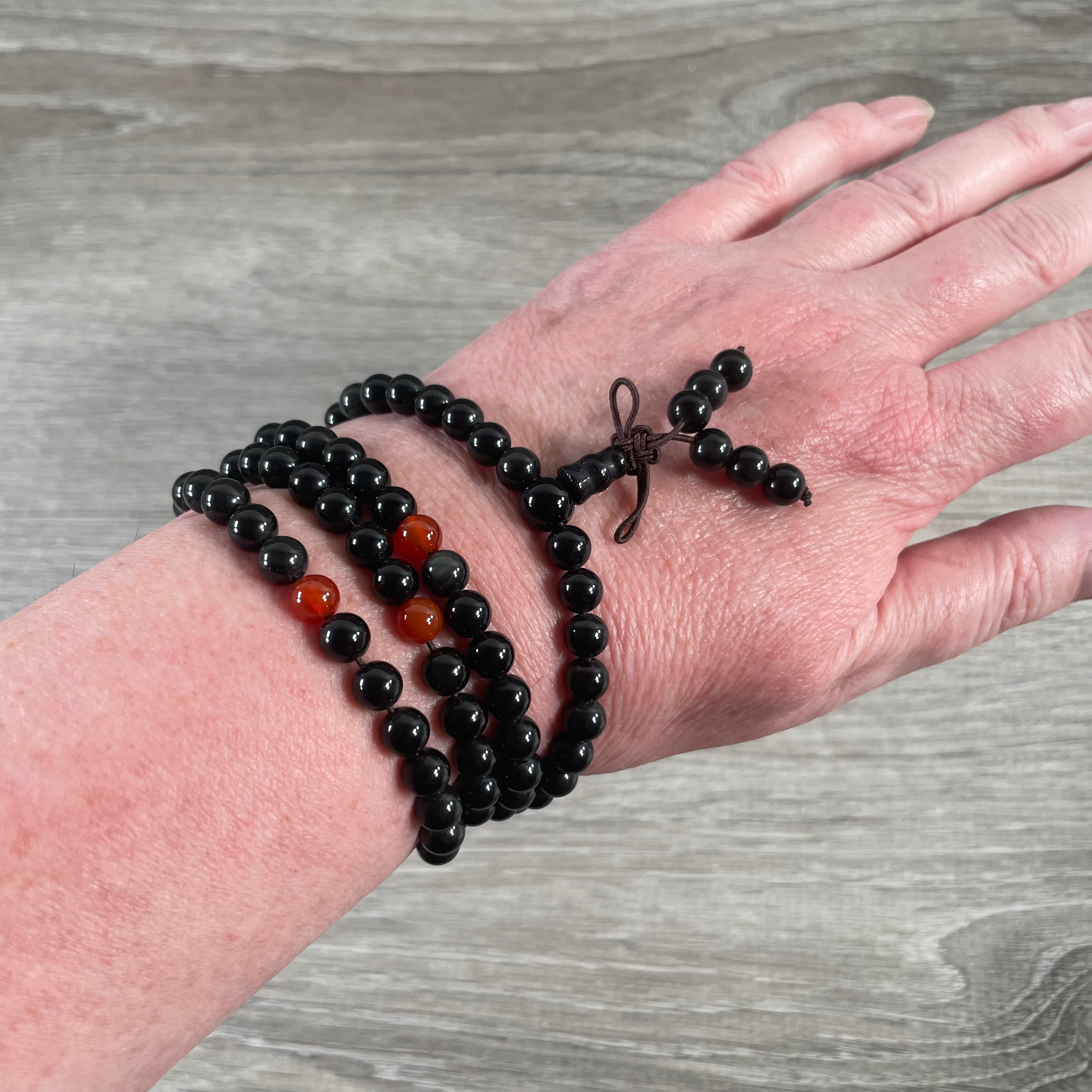 Adjustable Wrap Bracelet Mala for Spiritual Practice