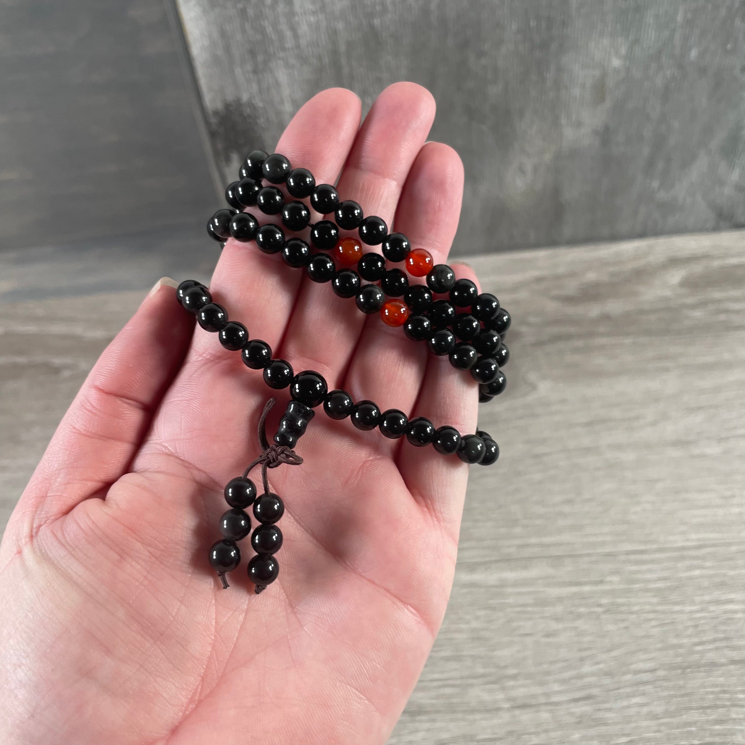 Carnelian Energizing Mala Necklace for Yoga and Meditation