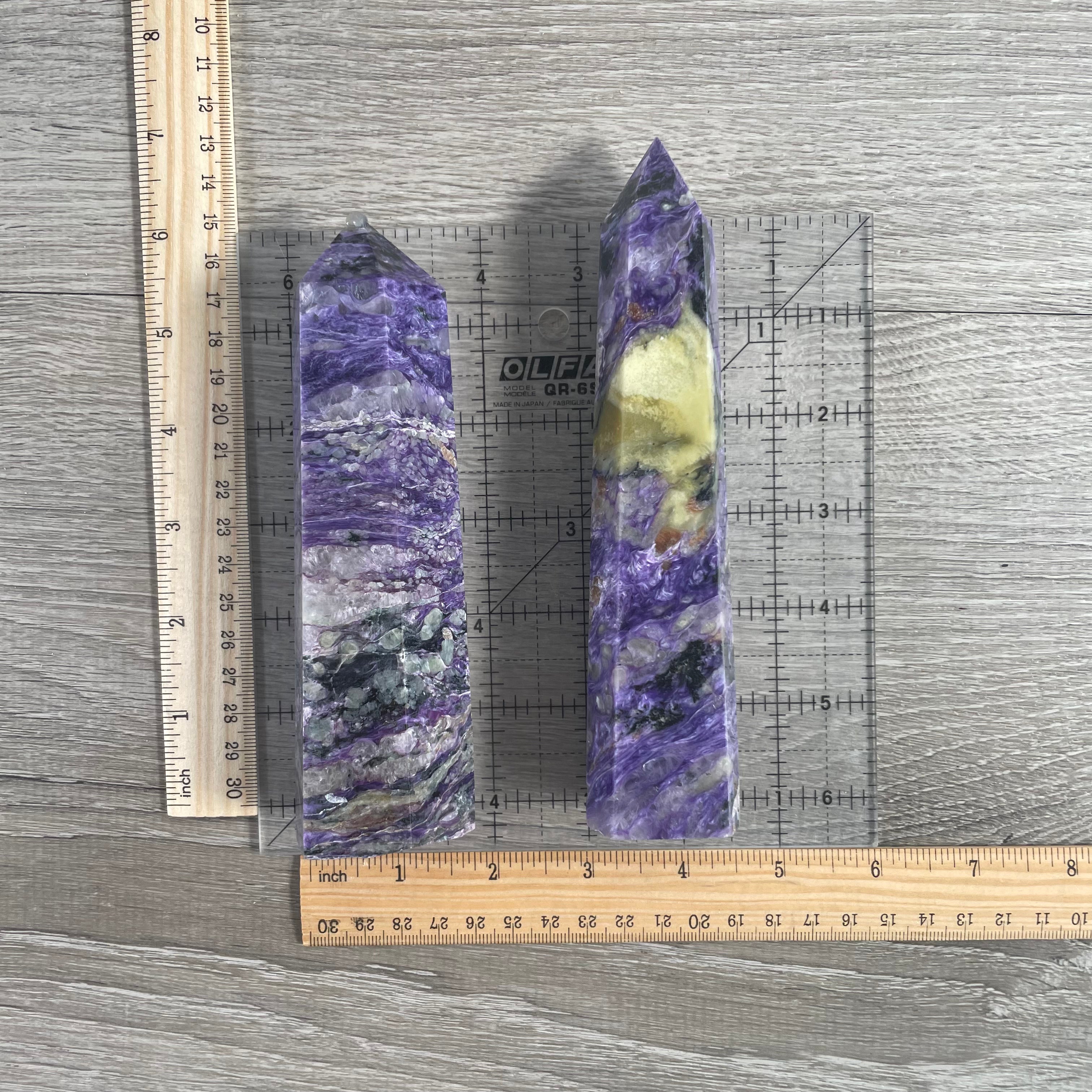 Charoite healing stone obelisk for alters