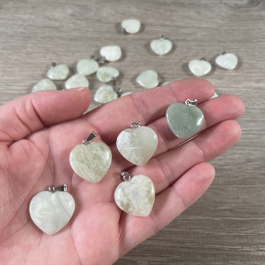 20mm Gemstone Heart Pendants – Bulk Wholesale Jewelry
