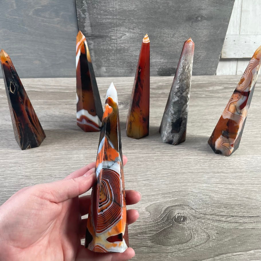 Banded crystal obelisk wholesale