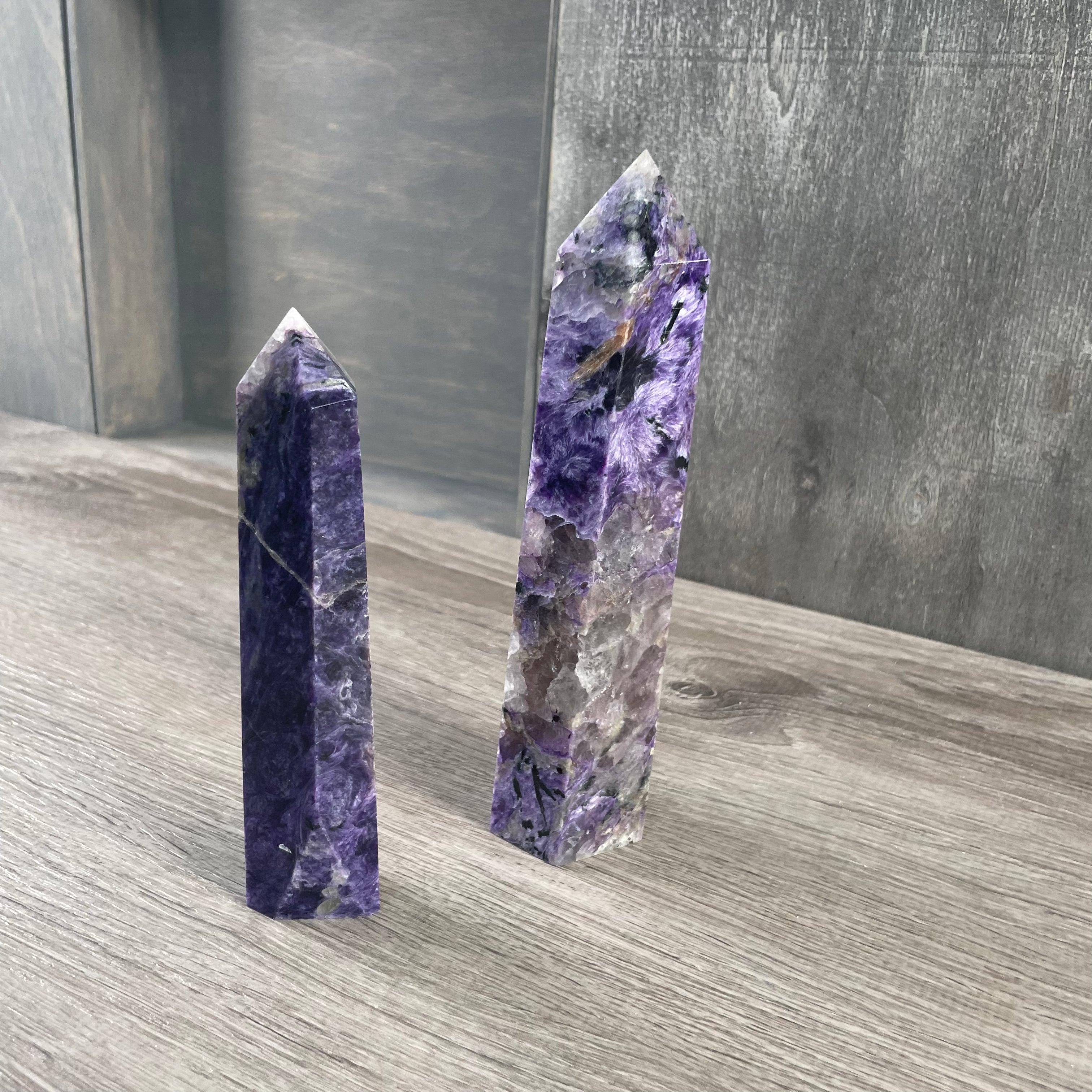 Wholesale polished charoite stone towers