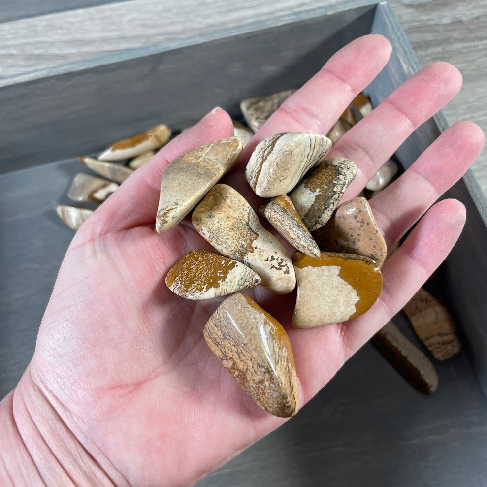 bulk tumbled picture jasper gemstones for rock shops