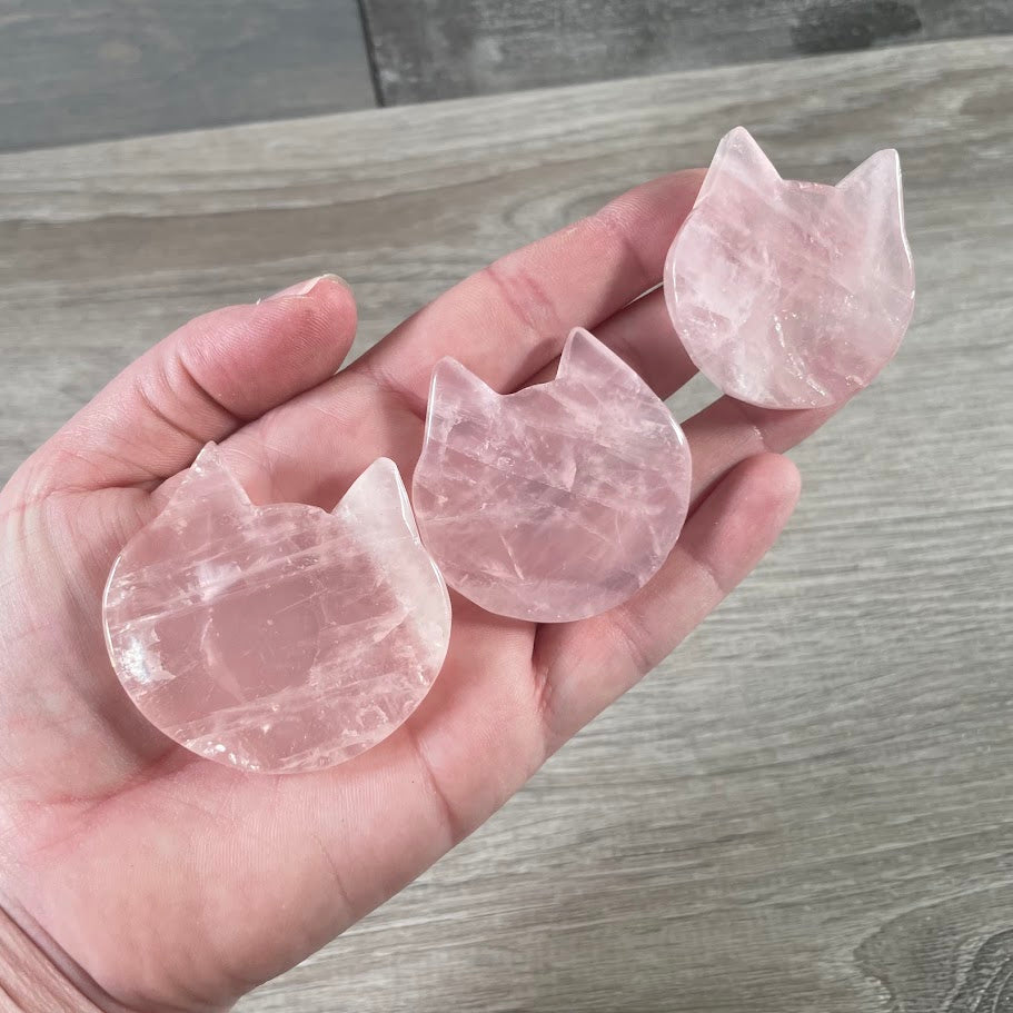 Cat Face Figurine – Gemstone Crystal Animal Carvings