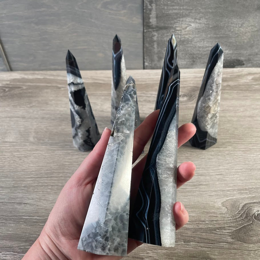 triangular crystal obelisk for metaphysical shops