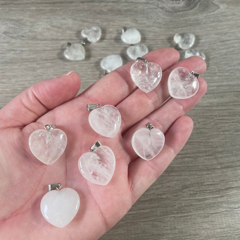 20mm Gemstone Heart Pendants – Bulk Wholesale Jewelry