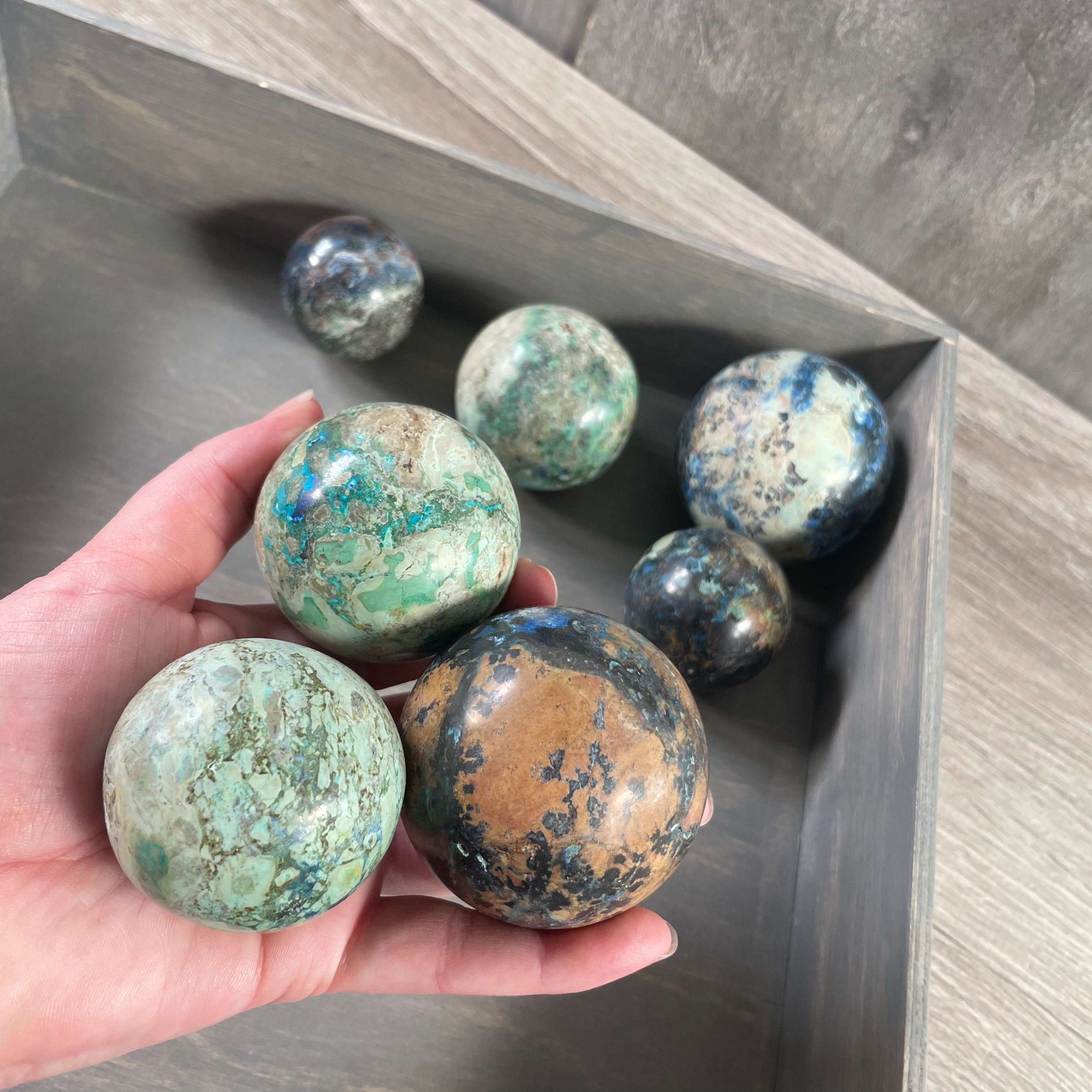 Azurite wholesale spheres bulk lots for resale