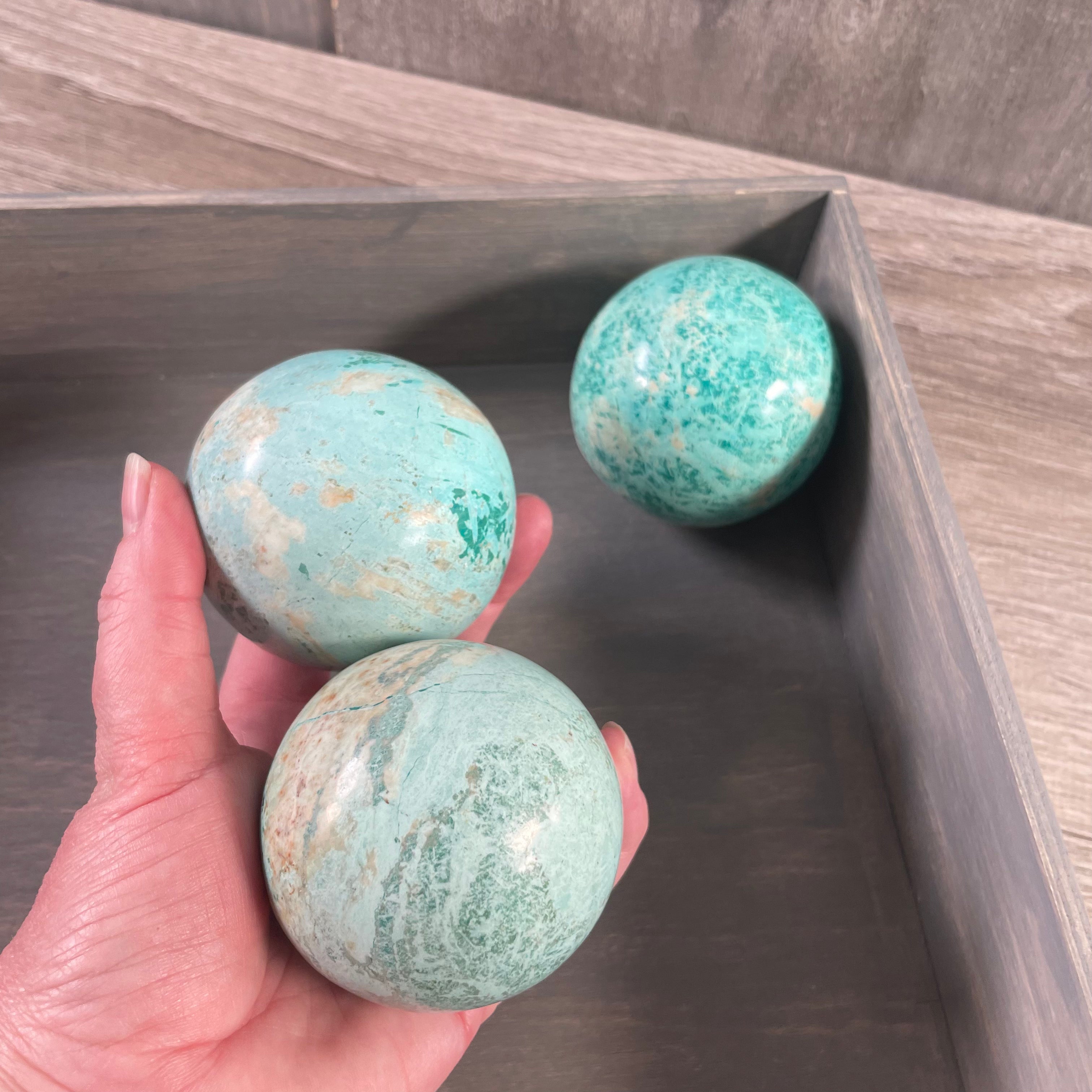 Chrysocolla Turquoise bulk gemstone spheres for sale