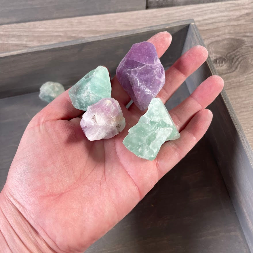 Fluorite Semi Polished Rough Chunks | Bulk Crystal Stones for Wholesale
