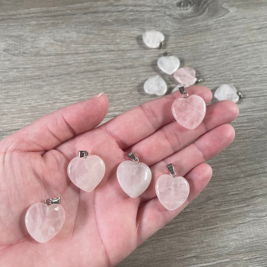 20mm Gemstone Heart Pendants – Bulk Wholesale Jewelry