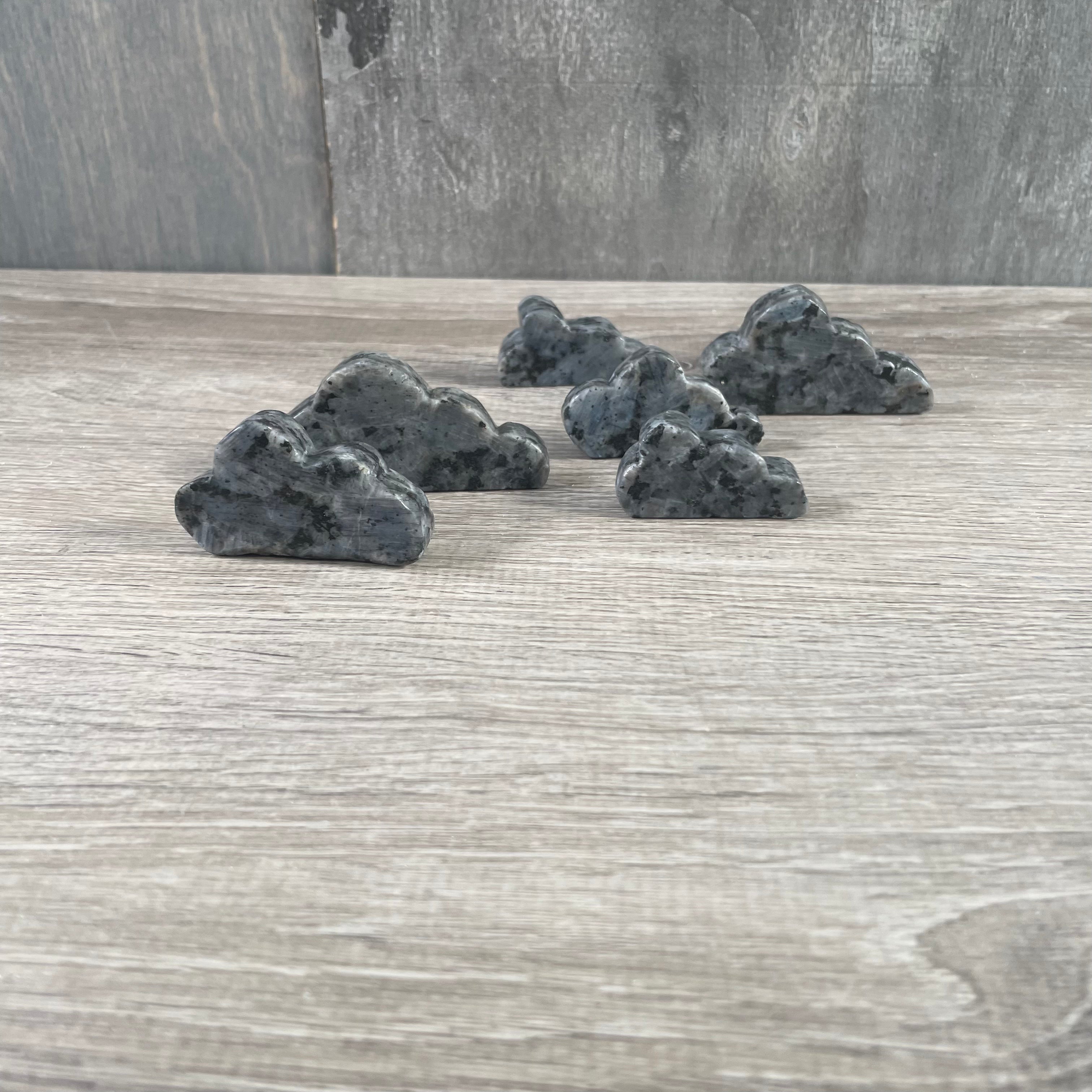 Larvikite grounding stone in cloud shape for gift shops