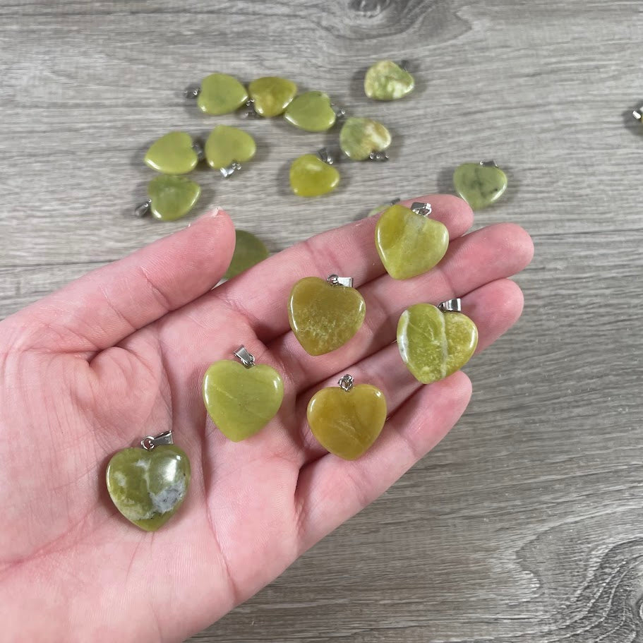 20mm Gemstone Heart Pendants – Bulk Wholesale Jewelry