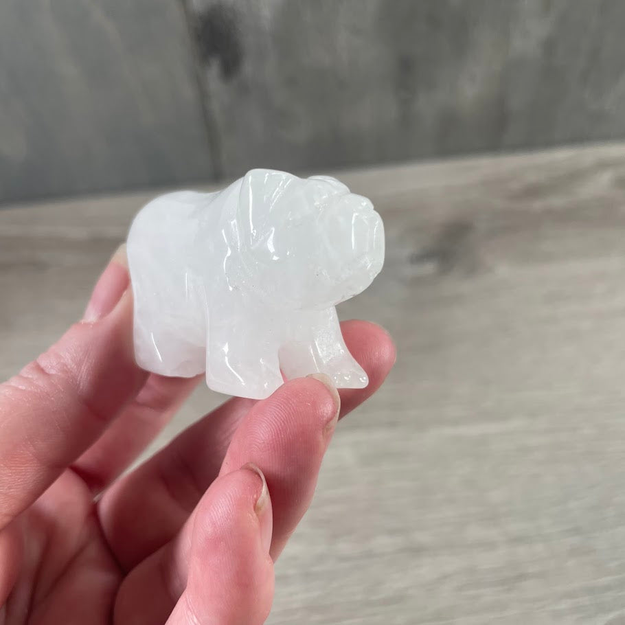 quartz bear figurine for new age shops