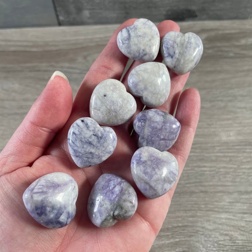 1-Inch Puffy Gemstone Pocket Heart – Bulk Wholesale Crystals