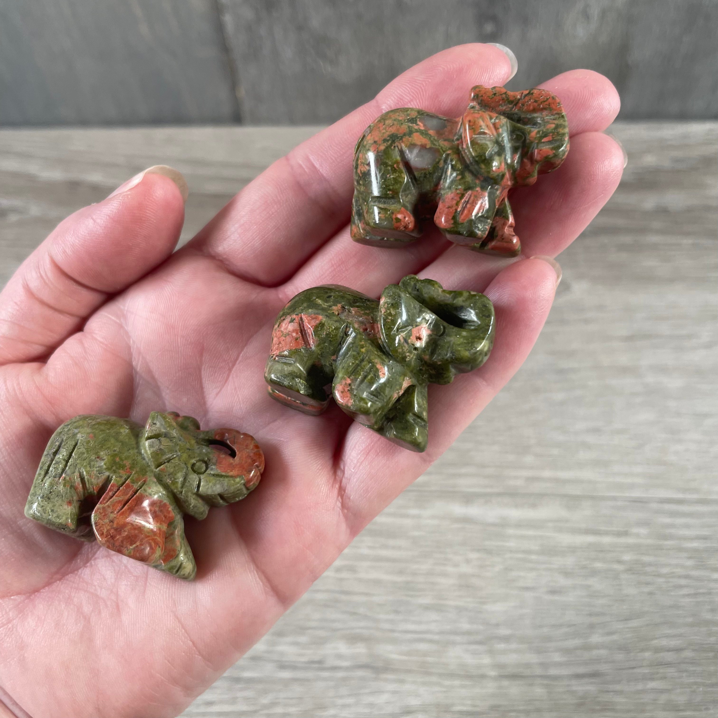 Elephant Gemstone Figurine – Wholesale Hand-Carved