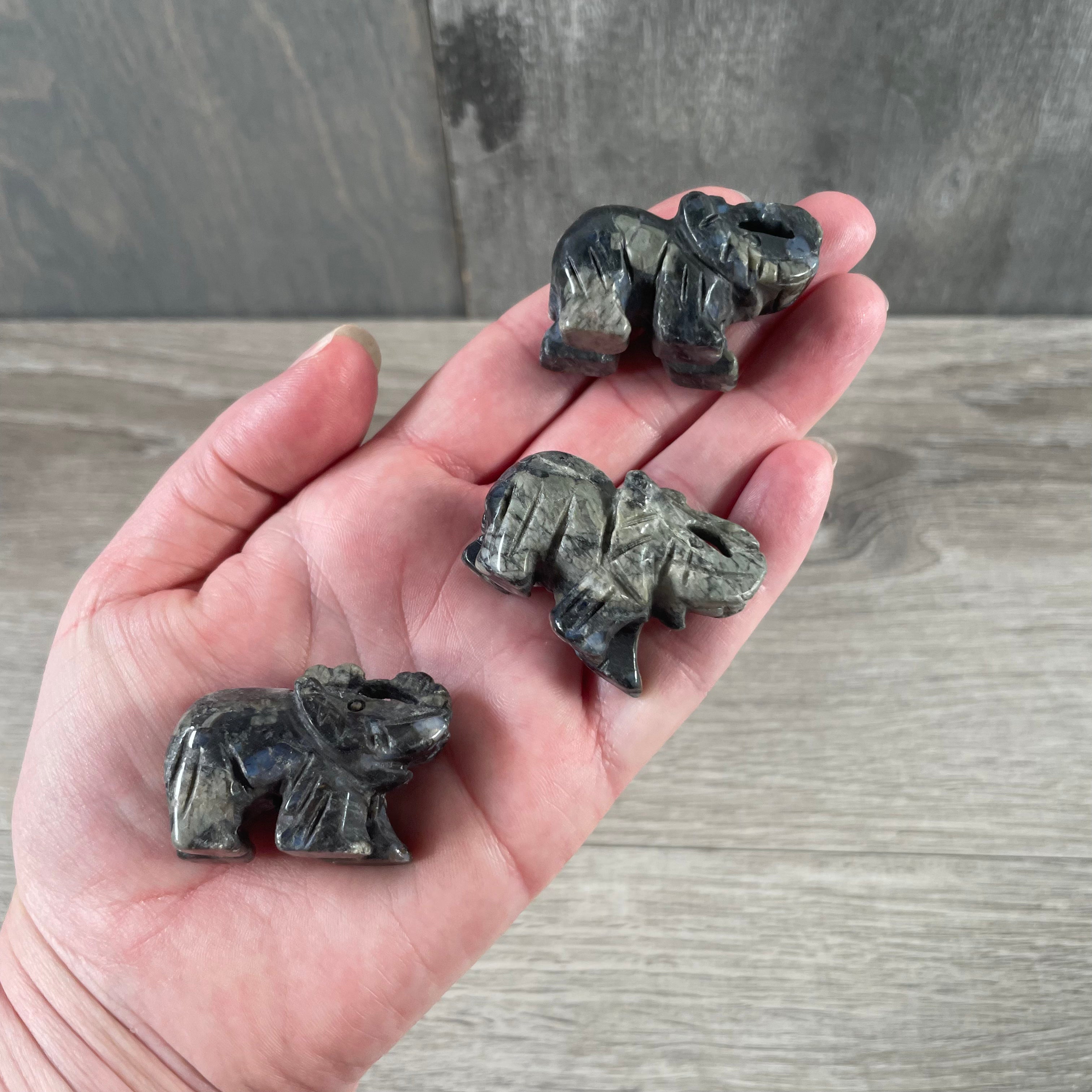 Elephant Gemstone Figurine – Wholesale Hand-Carved