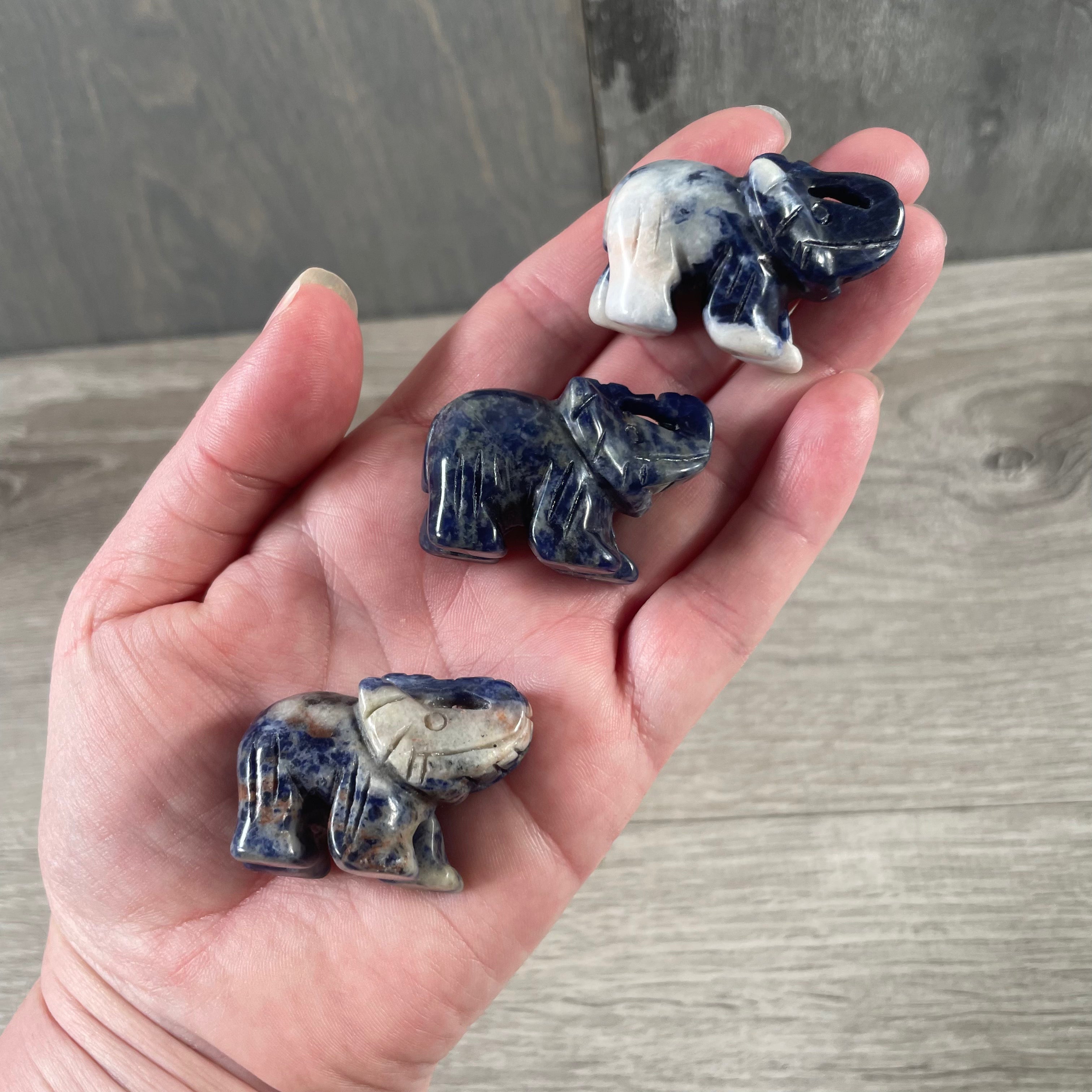 Elephant Gemstone Figurine – Wholesale Hand-Carved