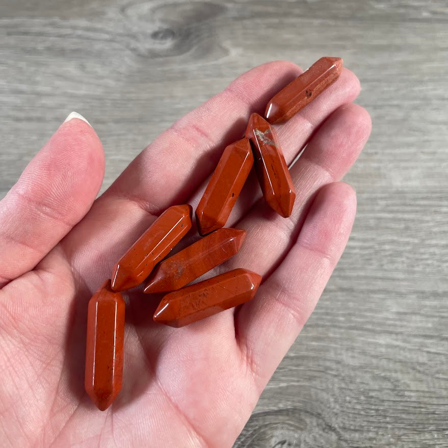 Small Gemstone Double Terminated Carved Crystal Wands