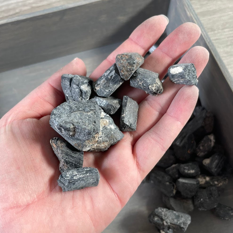 Black Tourmaline Rough - 1 LB Wholesale