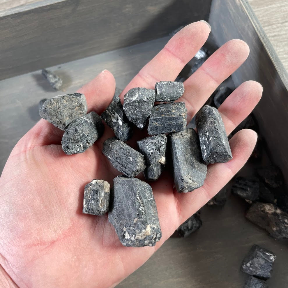 Black Tourmaline Rough - 1 LB Wholesale