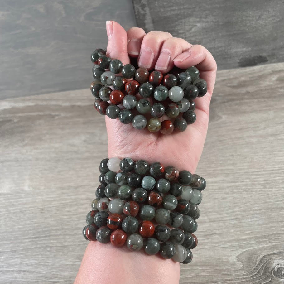 African bloodstone wholesale crystal healing bracelet metaphysical jewelry
