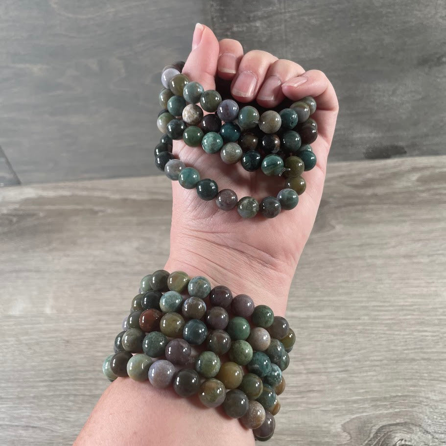 moss agate gemstone bracelet for gift shops and crystal retailers