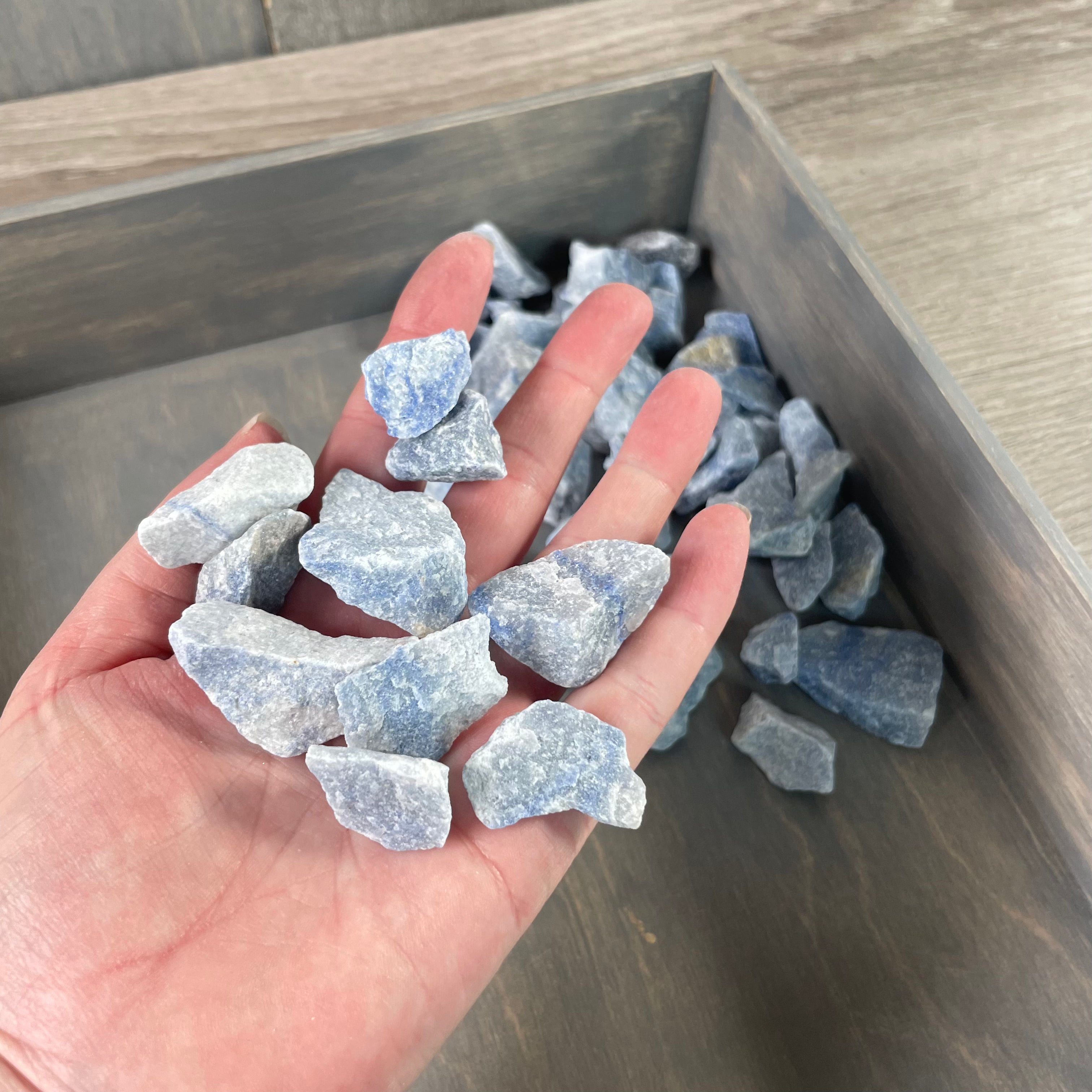 1 lb bulk bag of raw Blue Quartz for energy work