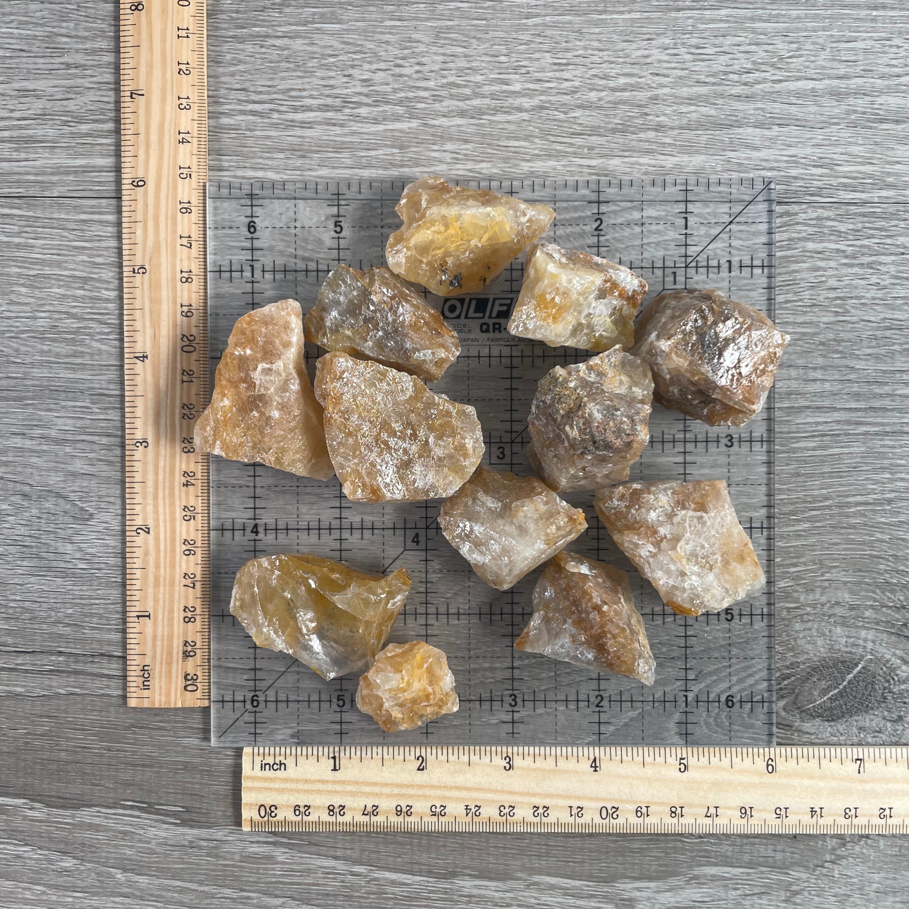 Golden Healer Quartz Rough Stones - 1 lb Wholesale Bag