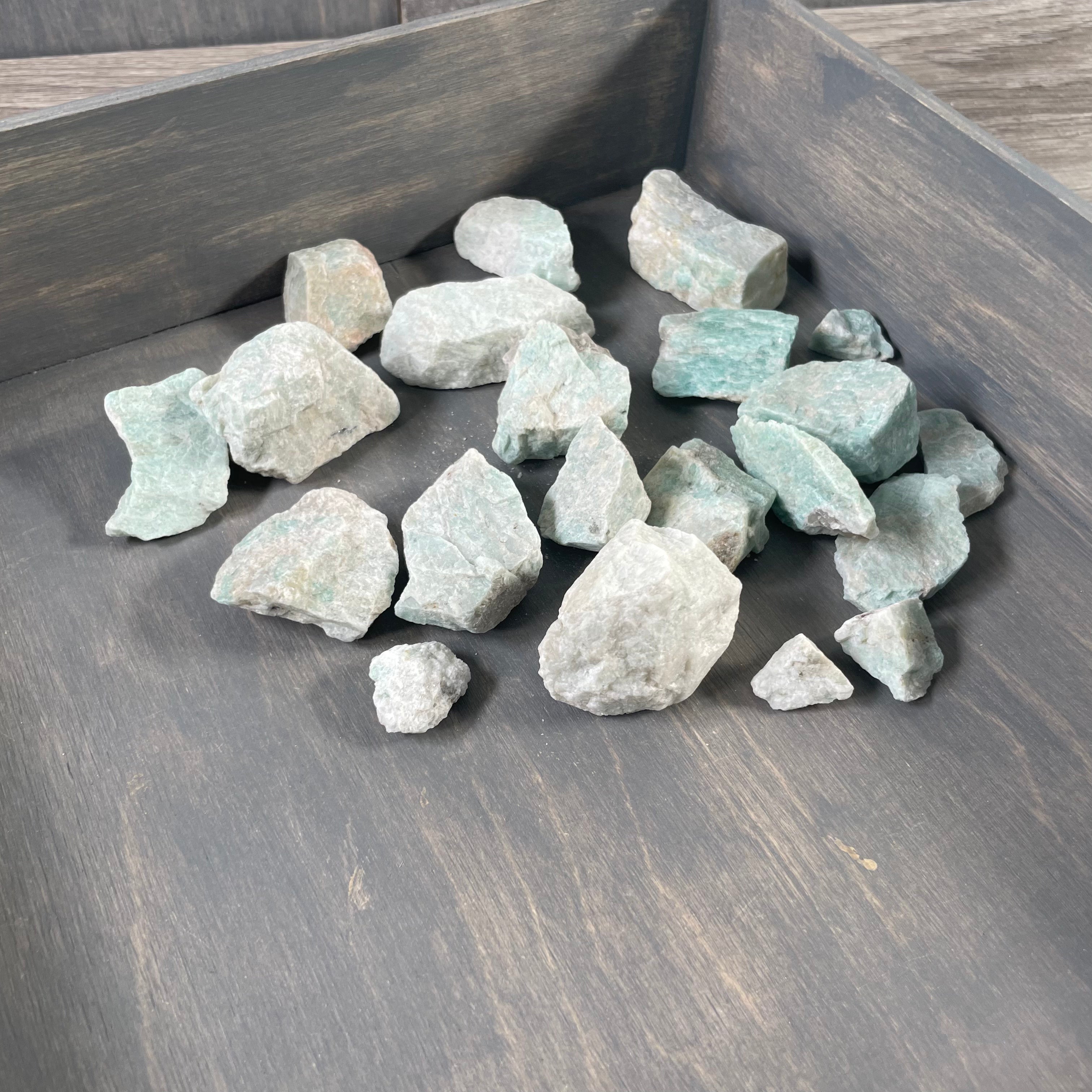 Unpolished Amazonite raw crystals for resale