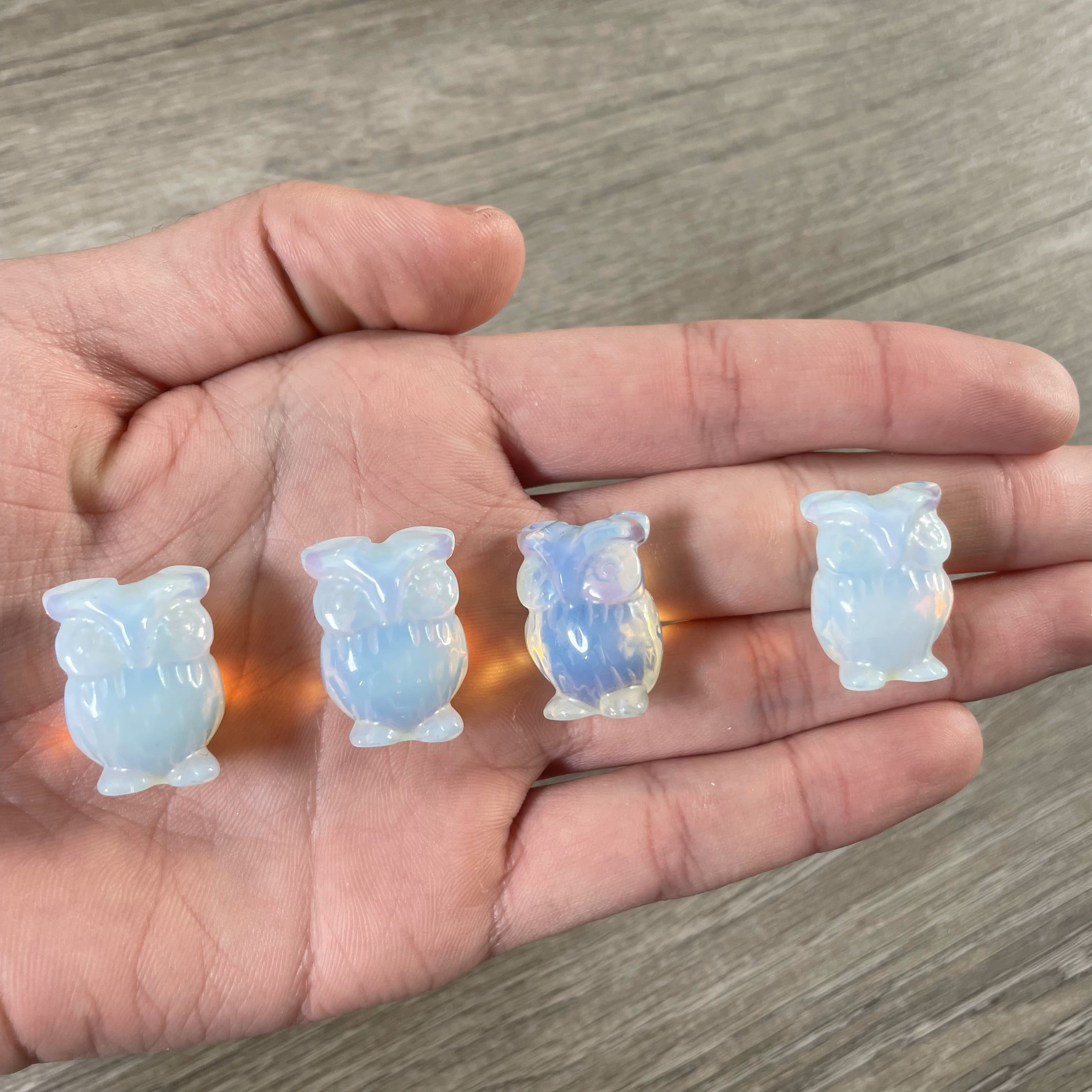 Gemstone Owl Figurine – Small Crystal Owl Decor