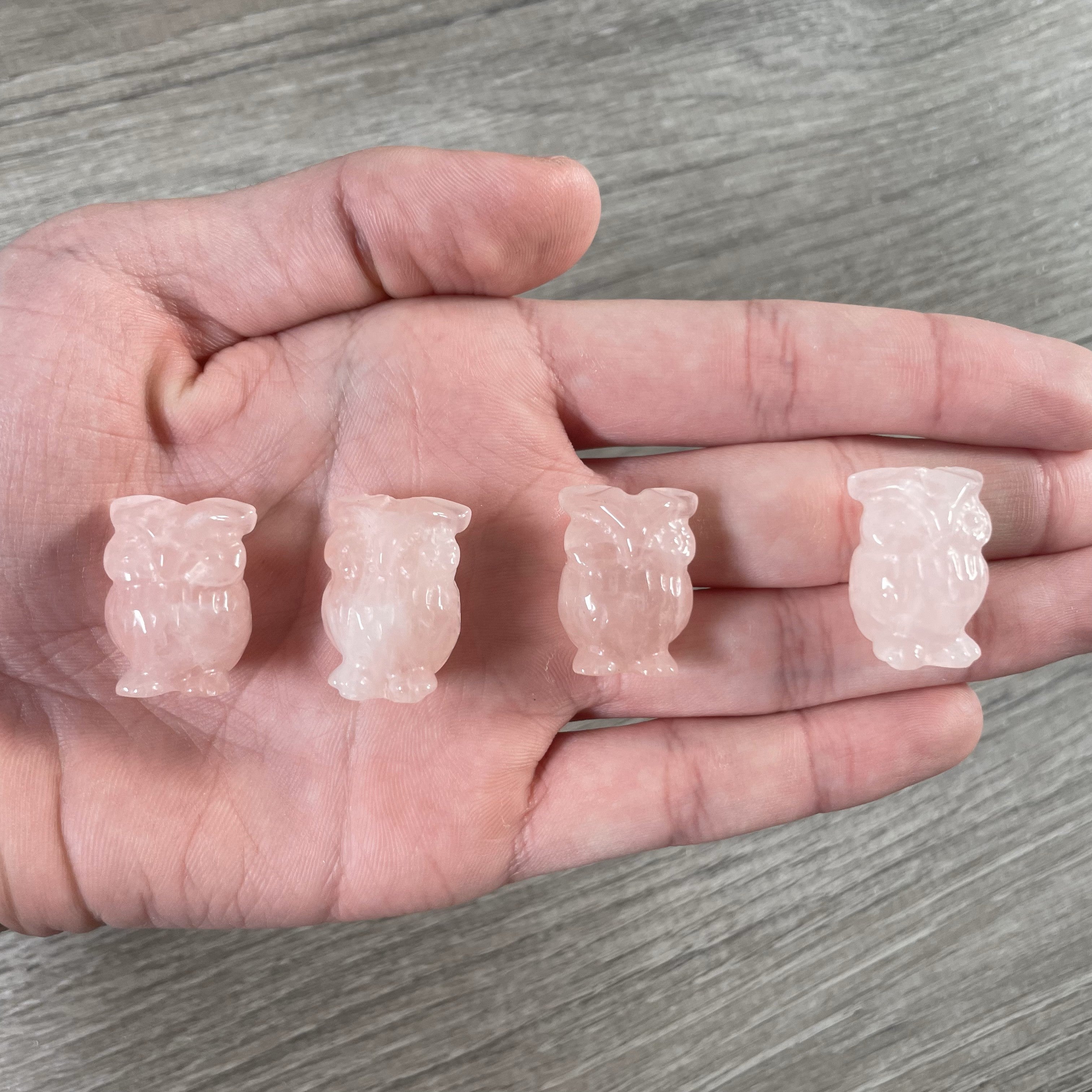 Gemstone Owl Figurine – Small Crystal Owl Decor